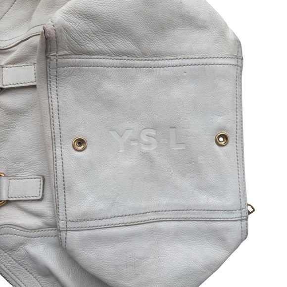 YSL Cream Leather Tote Bag - Picture 4 of 16